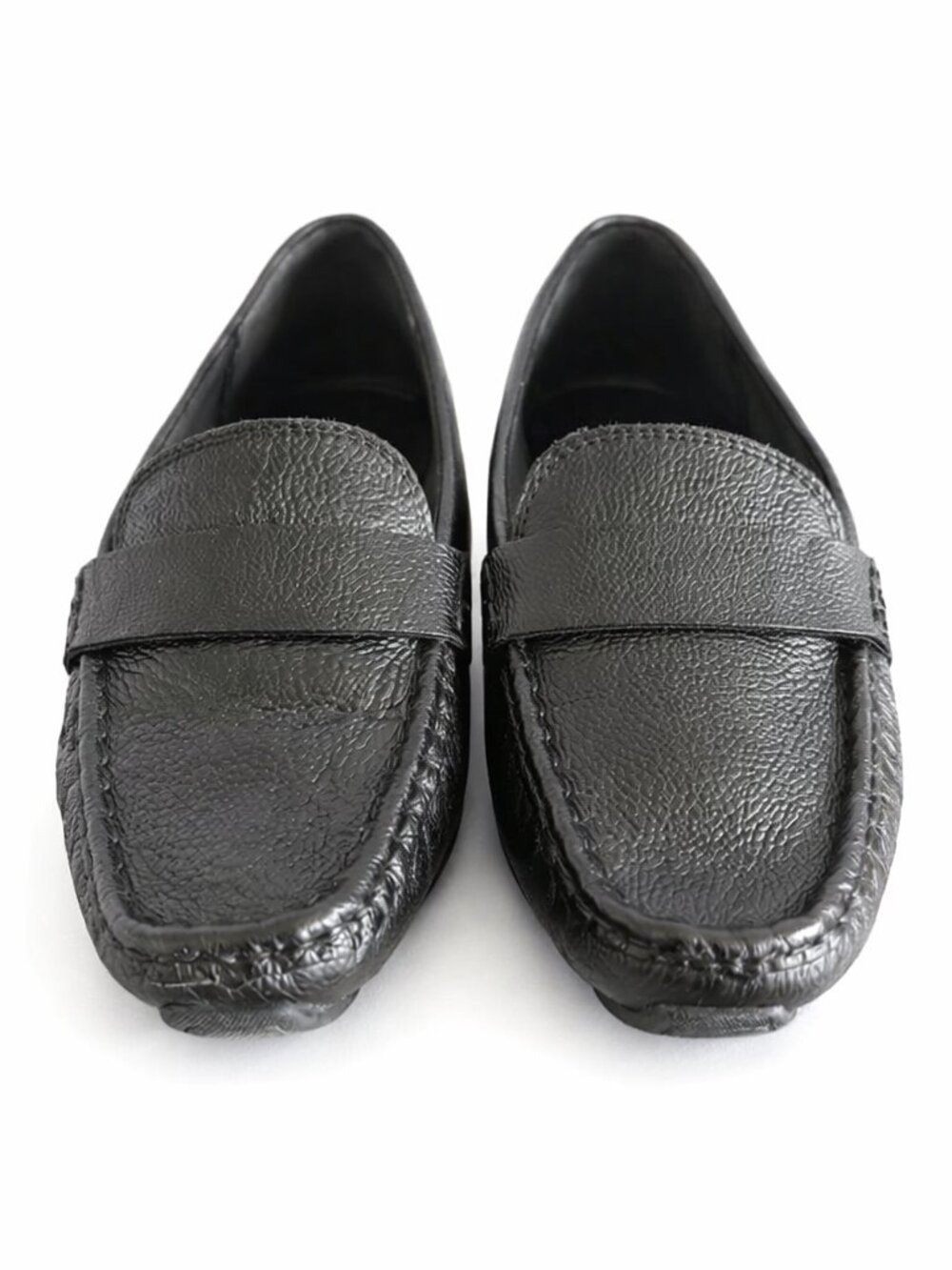 Joie Black Genuine Leather Moccasin Loafers | Size 8 | Hand‑Stitched | Cushioned